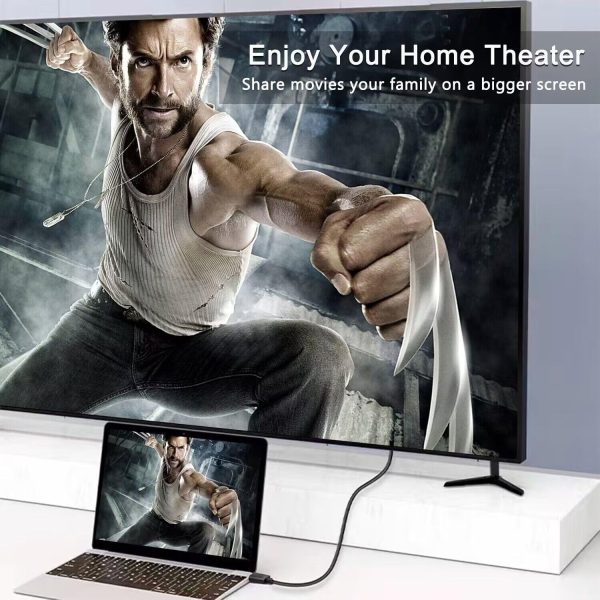 6.6FT USB to HDMI Adapter Cable, USB 3.0 to HDMI Male 1080P HD Monitor Display Audio Video Converter Cable Cord Supports Windows 7/8/8.1/10 and Mac os Systems - Image 2