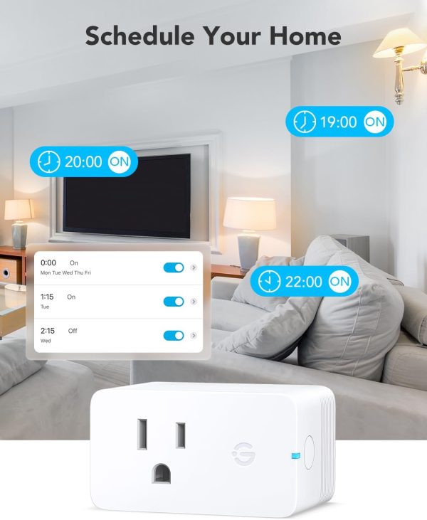 Govee Smart Plug with Energy Monitoring, WiFi Bluetooth Plug Work with Alexa and Google Assistant, 15A Smart Outlets with Timer & Group Controller, No Hub Required, ETL&FCC Certified for Home, 2 Pack - Image 8