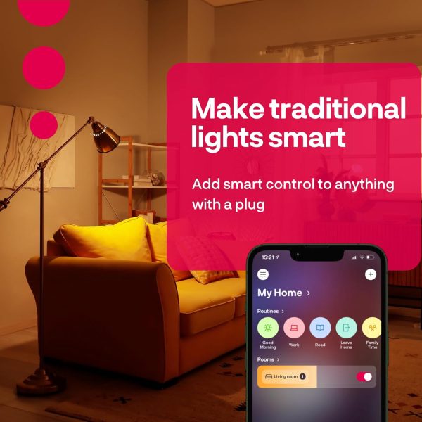 Innr Zigbee Smart Plug, Smart Outlet, Works with Philips Hue*, Home Assistant, and SmartThings, Smart Plugs That Work with Alexa, Power Monitoring, 2-Pack - Image 5
