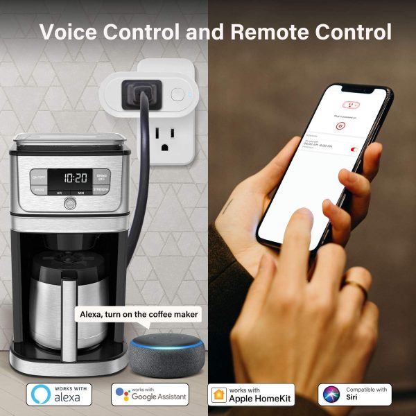 Sengled Smart Plug, S1 Auto Pairing with Alexa Devices, Energy Monitoring, Smart Outlet Remote Control, 15A Smart Socket, 1800W, Timer & Schedule, Bluetooth Mesh Smart Home, No Hub Required, 4-Pack - Image 2