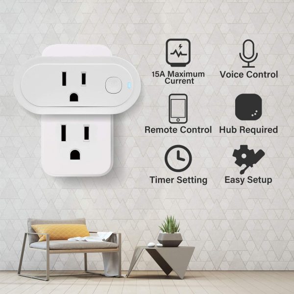 Sengled Smart Plug, S1 Auto Pairing with Alexa Devices, Energy Monitoring, Smart Outlet Remote Control, 15A Smart Socket, 1800W, Timer & Schedule, Bluetooth Mesh Smart Home, No Hub Required, 4-Pack - Image 3