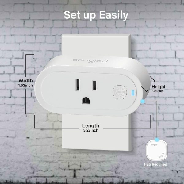 Sengled Smart Plug, S1 Auto Pairing with Alexa Devices, Energy Monitoring, Smart Outlet Remote Control, 15A Smart Socket, 1800W, Timer & Schedule, Bluetooth Mesh Smart Home, No Hub Required, 4-Pack - Image 6