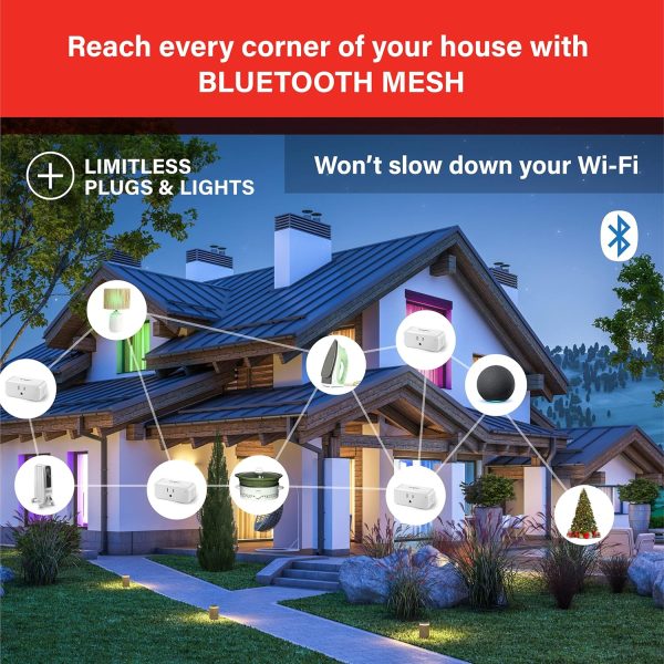 Sengled Smart Plug, S1 Auto Pairing with Alexa Devices, Energy Monitoring, Smart Outlet Remote Control, 15A Smart Socket, 1800W, Timer & Schedule, Bluetooth Mesh Smart Home, No Hub Required, 4-Pack - Image 8