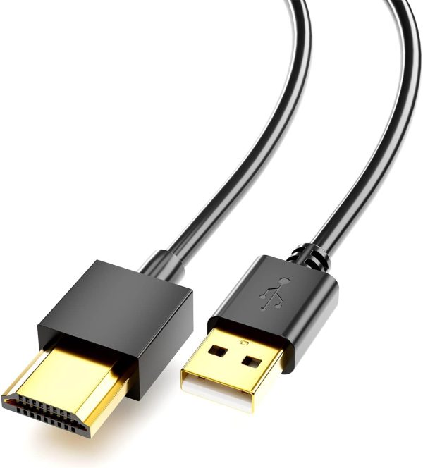 USB to HDMI Cord Cable, (1M / 3.3FT) USB 2.0 Male to HDMI Male Charger Cable Adapter,Used to Charge Devices Such as Hard Drives with HDMI Ports from The USB Port